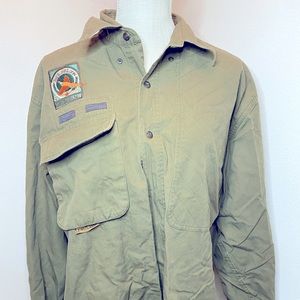 Lewis Creek Army Green Button Down Shirt